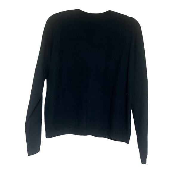 C by Bloomingdale's 100% Cashmere Knit Buttoned Cardigan Sweater Dark Green Sz S - Picture 3 of 7